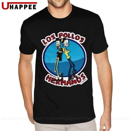 Custom Breaking Bad Los Pollos Hermanos Tees Shirt Men Cheap Custom Short Sleeved Cotton Round Neck Tees