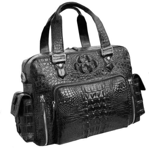 Hexiaofengdedian men handbag male crocodile leather big bag men crocodile bag skull skin