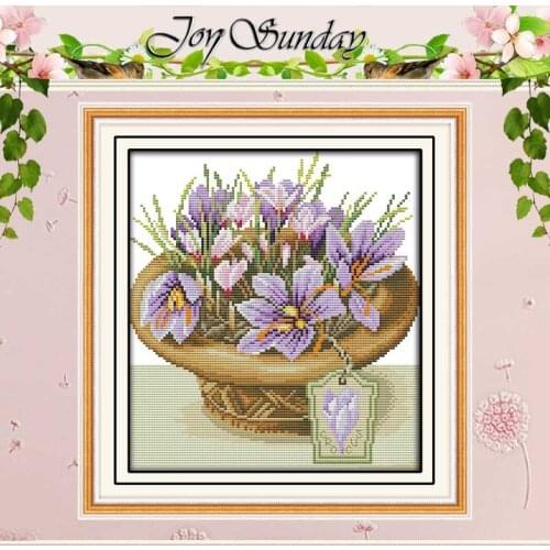 A pot of orchids counted Cross Stitch 11CT 14CT Cross Stitch Set Wholesale DIY Chinese Cross-stitch Kit Embroidery Needlework