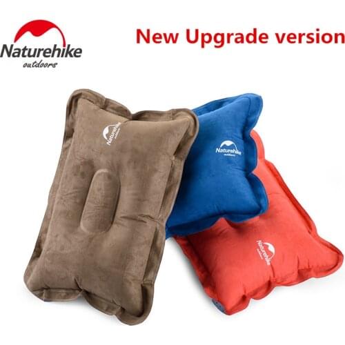 Naturehike Upgraded Suede Material Travel Inflatable Pillow Outdoor Camping Air Pillows For Sleeping NH15A001-L