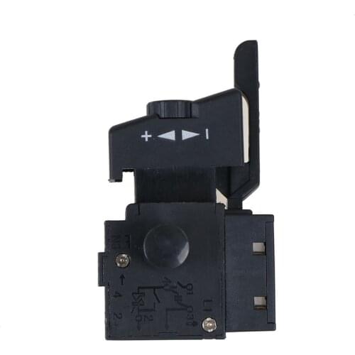 Practical & Good Quality Black AC250V 6A Lock On Power Tool Trigger Button Switch