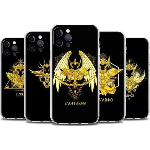 Transparent Case For Apple iPhone 11 12 Pro Max XR 7 8 Plus X XS SE 2020 6 6S 5 5S Soft Silicone Phone Cover Anime Saint Seiya