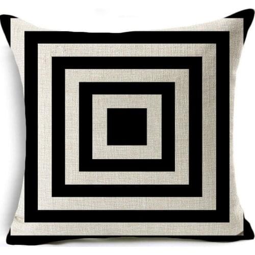New simple pillowcase by black and white geometric wave linen cushion cover pillowcase pillow cases home decor pillow covers