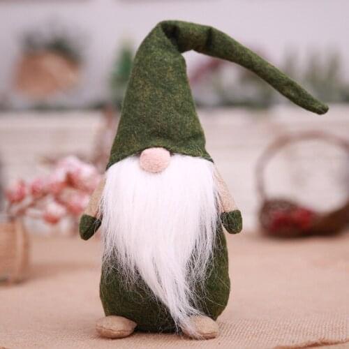 Christmas decoration trumpet forest old man european-american style standing posture no face doll window decoration supplies