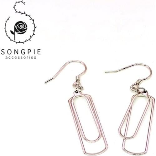 925 Sterling Silver Earrings Paper Clip Earrings Classic Fashion Earrings Womens Holiday Gift Jewelry