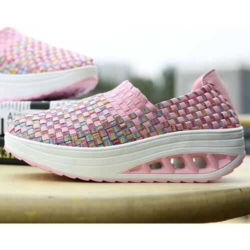Light Soft Sneakers Womens Comfort Platform Sports Shoes Woman Air Cursion Shoes Sport Women Mesh Breathable Running Shoe YK