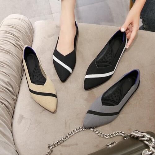 Woven Flat Casual Flats Loafers Womens Spring Shoes Shallow,Pointy Flats,Casual,Comfortable,Classic,Office lady Flat Casual