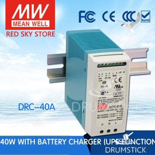 Steady MEAN WELL DRC-40A 13.8V meanwell DRC-40 40.2W Single Output with Battery Charger (UPS Function)