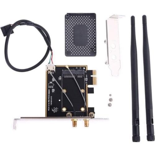 Wifi Adapter PCI-E 1X to Mini Pci Express Wifi Raiser PCI-E 1X Adapter Wireless Support Bluetooth Function Mini Pcie
