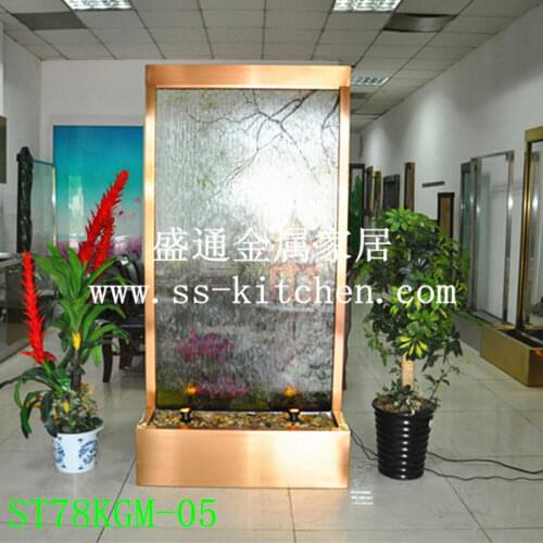 Indoor stainless steel water curtain /fountain falls/lucky wall/fengshui wall/screen