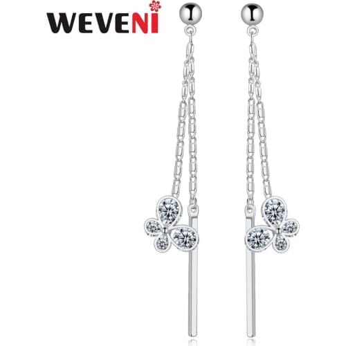 WEVENI Women's Silver Earrings