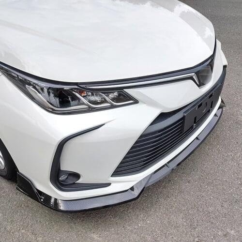 Front Bumper Spoiler Protector Plate Lip Body Kit Carbon Surface Decorative Strip Chin Shovel For Toyota Corolla 2019