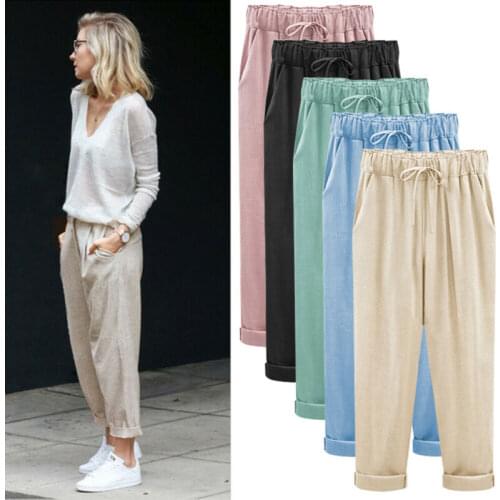 Women Casual Jogger Dance Harem Sport Pants Casual Loose Baggy Slacks Trousers Sewatpants Plus Sizes M-6XL