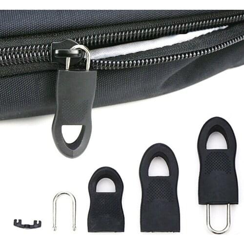 10 Pcs Detachable Zipper Puller Metal Slider Rope Clothing Zip Fixer For Travel Bag Suitcase Tent Backpack Clothes Zipper Tags