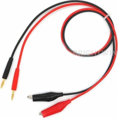 2mm Banana Plug to Alligator Clip 75cm Length Crocodile Clamps Testing Lead Wire Banana Clip Connector Cable