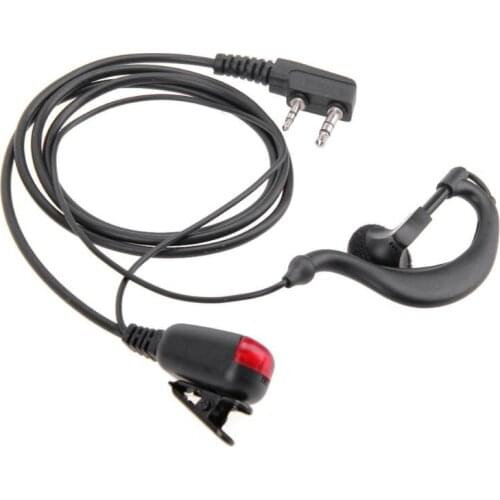 2 Pin G Shape Headset Earpiece Mic for Two Way Radio Security Walkie Talkie Radio for Kenwood BAOFENG