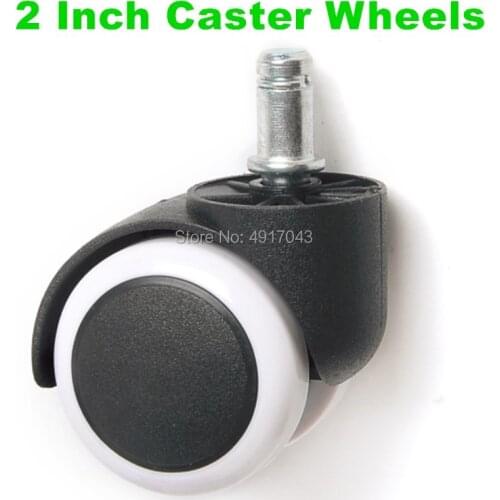 5pcs 50KG Universal Mute Wheel 2" Replacement Office Chair Swivel Caster Rolling Roller Wheels Furniture Hardware