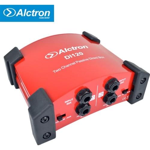 Alctron DI120 two channel passive DI direct box for guitar recording and stage performance