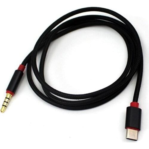 Type C Male To 3.5mm Male Car AUX Audio Cable Adapter USB C Type-C To 3.5mm AUX Audio Earphone Jack for Letv Le 2 Pro
