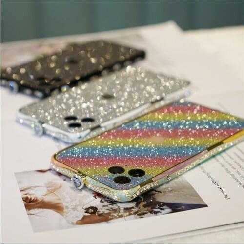 Luxury Aluminum Metal Diamond Bumper Case For iPhone 11 Pro Max X Xs Xr Xs Max Case Glitter Bling Rhinestone 6 6S 7 8 Plus Funda
