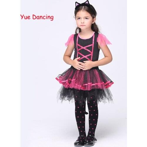 95-135cm Children Fancy Animals Dress Lovely Cat Cosplay Costumes S-XL Sizes Kids Tutu Dance Dress Children Summer Dance Clothes