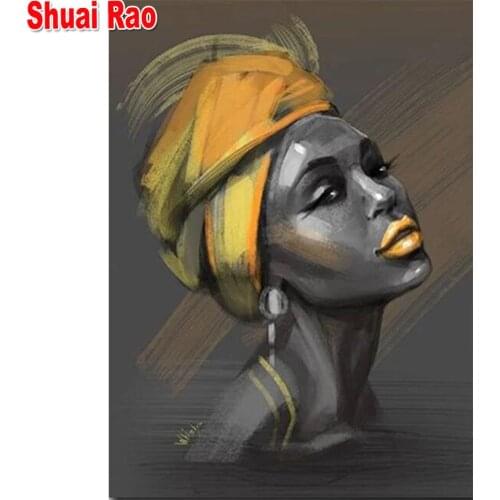 Diy Diamond Painting Fantasy Africa woman diamond mosaic full square drill round diamond embroidery cross stitch home decor