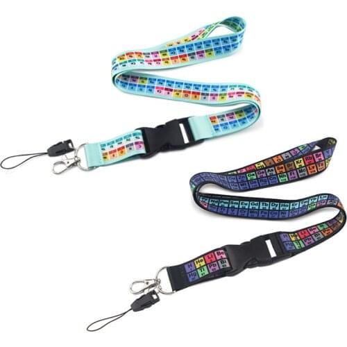 JF563 The Periodic Table Lanyard Phone Rope Keychains Phone Lanyard for Keys ID Card Lanyards Neck Straps Key Rings