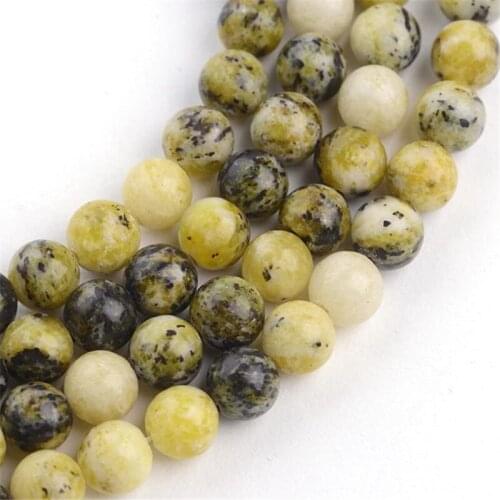 Round 4/6/8/10mm Yellow Turquoise Loose Beads for DIY Craft Bracelet Necklace Jewelry Making