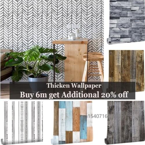 Hot Selling Distressed Wood Panel Peel and Stick Wallpaper Self-Adhesive Removable Wall Stricks Covering Vintage Home Decoration