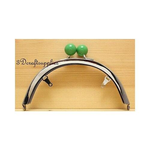 Metal purse frame glue on clasp clip half round nickel silver 6 inch AB95N