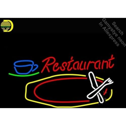 Neon Signs for Restaurant Logo Cup Neon Sign Neon Light Sign Bulbs Store Display Glass Tube Quality Handcraft dropshipping 19x15