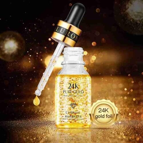 15ml 24k Gold Hyaluronic Acid Brightening Face Anti Oil-control Face Serum Whiten Liquid Serum