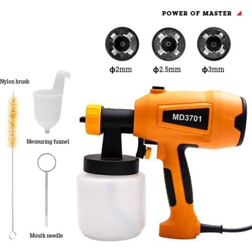 550W Spray Gun, High Power Home Electric Paint Sprayer, 4 Nozzle & 800 ml Large capacity Easy Spraying and Clean for Beginner