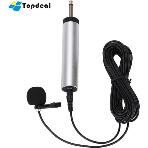 Mini Portable Wired Electret Condenser Lapel Lavalier Clip-on Musical Instrument Mic Microphone for Guitar Sax Trumpet Violin