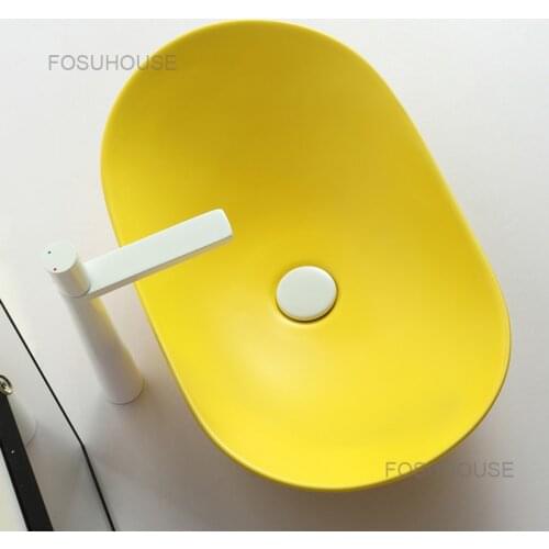 Northern Europe Luxury Platform Basin Dark Green Bathroom Sinks Black Washbasin Single Basin Balcony Home Ceramic Bathroom Sink