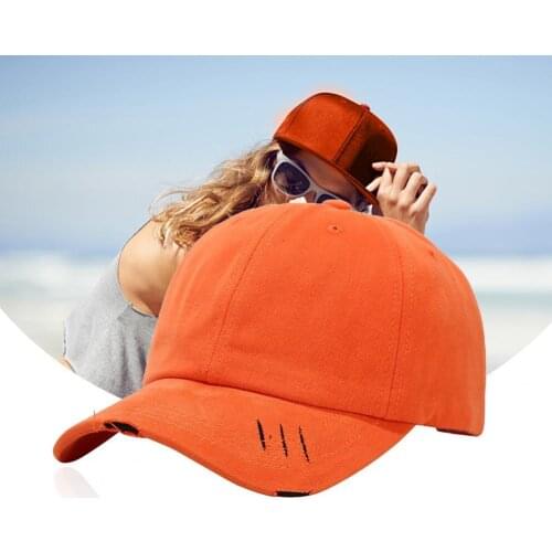 Ripped Baseball Cap Unisex Simple Adjustable Outdoor Sunscreen Duck Hip Hop Hat Sun Visor Sports Cap Outdoor Golf Hat Hip Hop