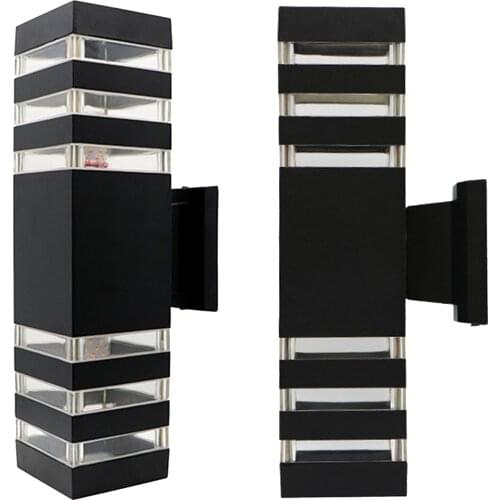 Modern LED Up and Down Wall Sconce Double Head Exterior Wall Lights Fixtures