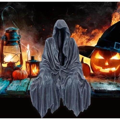 Gothic Decor Figurine Delicate Waterproof Resin Outdoor Decor Reaper Statue Sitting Statue Desktop Sculpture For Home Decoration