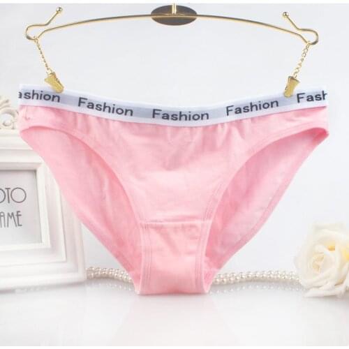 TARIA Everyday Cotton Panties Letter Waistband Womens Underwear Knickers Girls Briefs Soft Girls Cotton Panty Big Size M-2XL