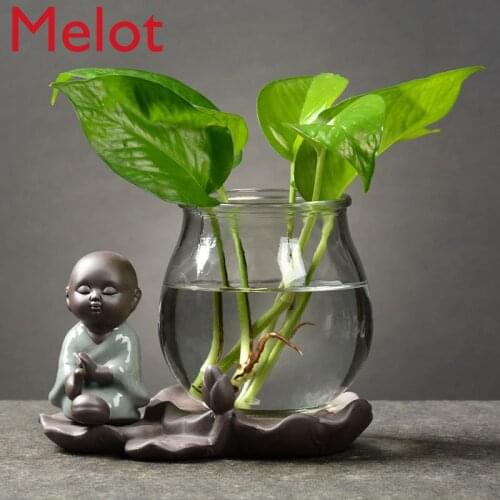 Aureus Hydroponic Plant Glass Transparent Flower Vase Flower Arrangement Container Flowerpot Vessel Table Decorative Ornaments