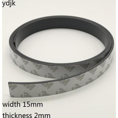 1 Meter Rubber Magnet 15*2 mm self Adhesive Flexible Magnetic Strip Rubber Magnet Tape width 15mm thickness 2mm 15x2 mm