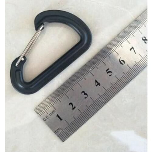 10PCS Outdoor Camping Multifunction Keychain D-type POM Carabiner Hanging Buckle for Tent Windproof Fixing Clip EDC Tool FW167