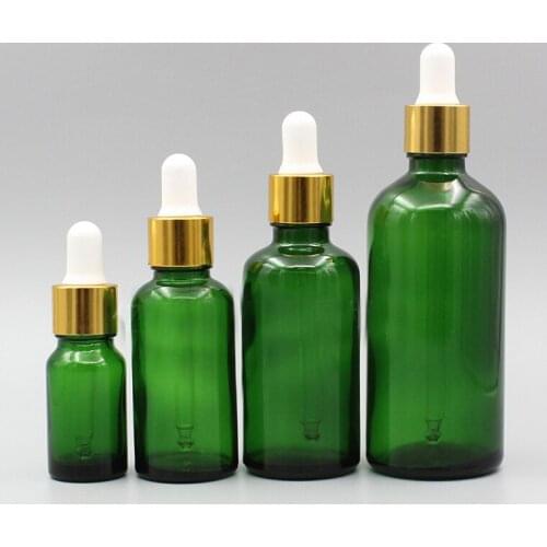 2/10pcs 5ml 10ml 15ml 20ml 30ml 50ml 100ml Empty DIY Sub bottling Light Gold Dropping Cover Essential Oil Bottle White Glue Head