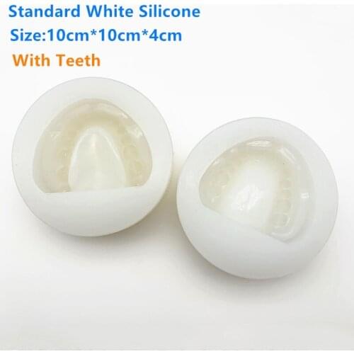 2pcs Purple silicone Dental Plaster Model Mold Mould of Edentulous Jaw Complete Cavity set