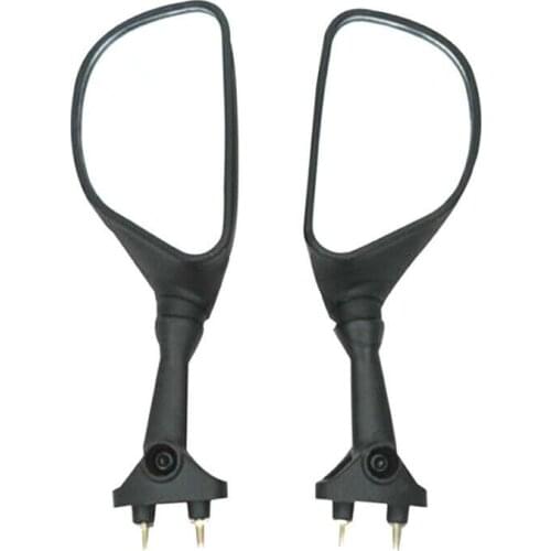 2pcs Side Rear View Mirrors Motorcycle Black For Kawasaki ZX-6RR 6R 636 2003-2004