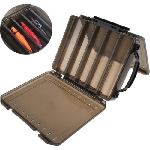 Double Side 10 Compartments Fishing Lure Baits Box Lures Carrying Case for Shrimp Bait Minnow Lures Storage Case