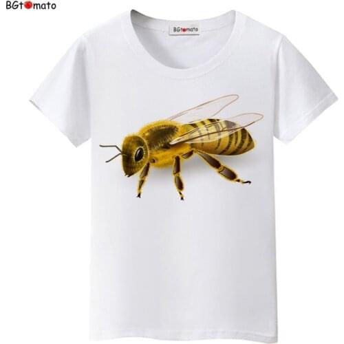 BGtomato Real honeybee t-shirt casual top hot sale cool 3d printed t-shirts women clothes cheap shirt women funny shirt top tees