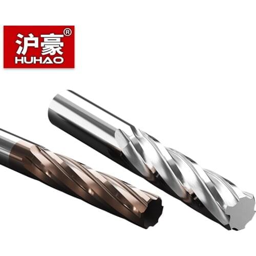 HUHAO For Aluminum 12mm-20mm Thread Screw Reamer HRC55 Tungsten Steel 4 Flutes 6 Blades Endmill Straight Router Bit CNC Tool
