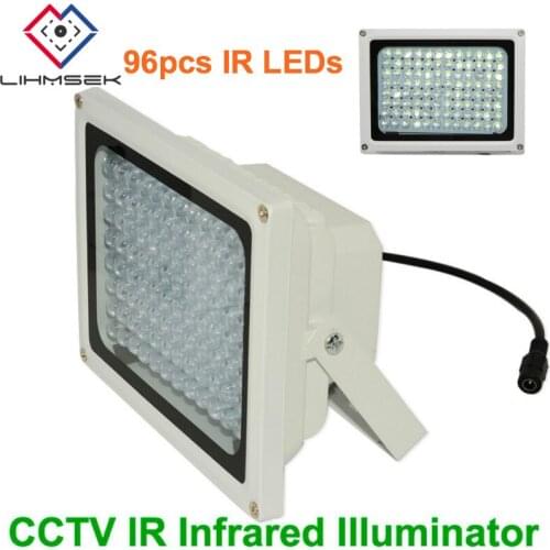 Lihmsek 96pcs IR LEDs Strong Light Infrared Illuminator CCTV for security Camera 850nm Outdoor Waterproof White Color