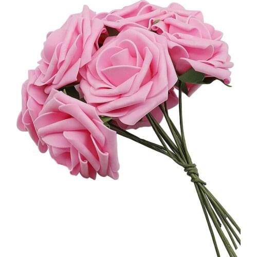 Artificial foam flowers, artificial rose flowers for wedding decoration, bridal bouquet and scrapbook, birthday gift supplies